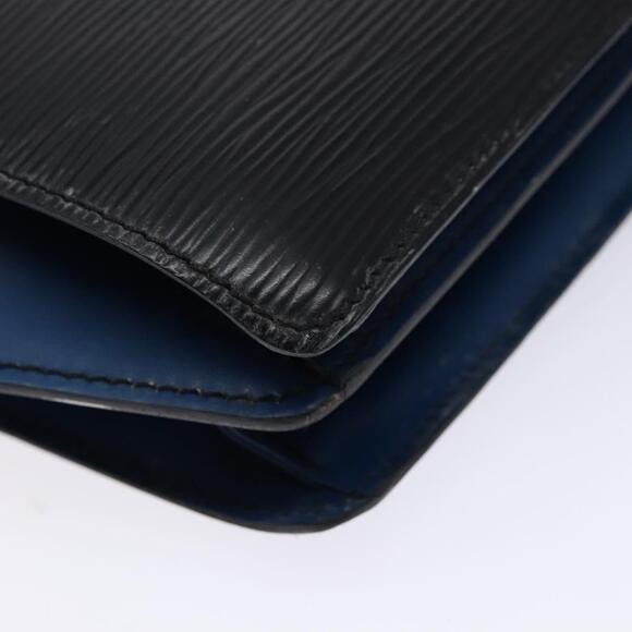 LOUIS VUITTON Epi Bicolor Varenne Hand Bag Black Blue M52385 - Picture 15 of 16